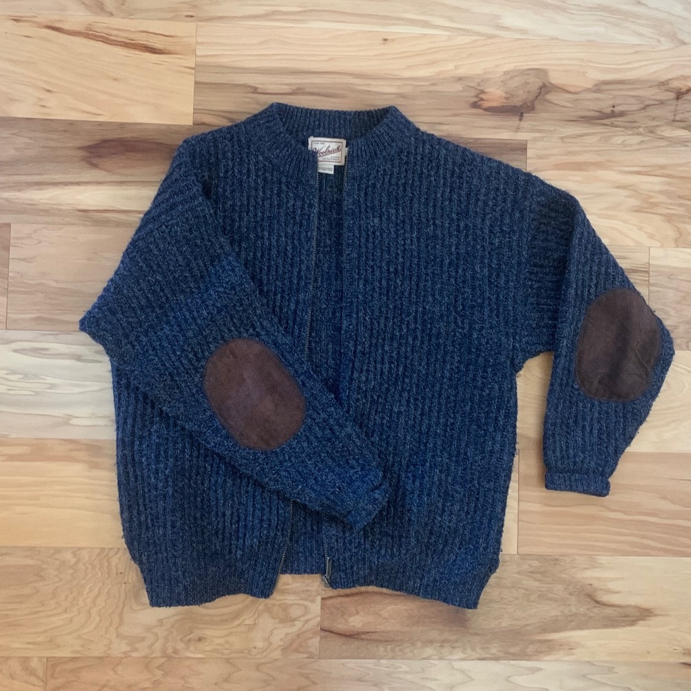 Vintage Woolrich men’s zip wool blend cardigan